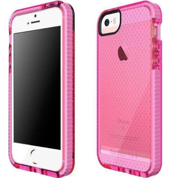 Růžový odolný obal Tech 21 pro Apple iPhone 5 / 5S / SE