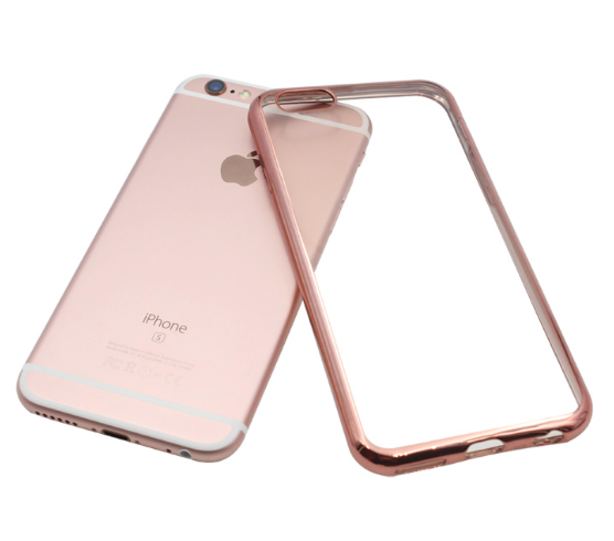 Silikonový obal s barevným rámečkem na iPhone 6 / 6S