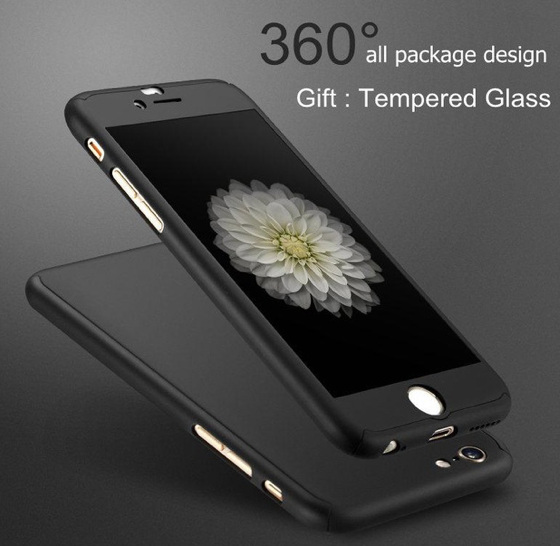 360 stupňů obal iPhone 6 / 6S - černá
