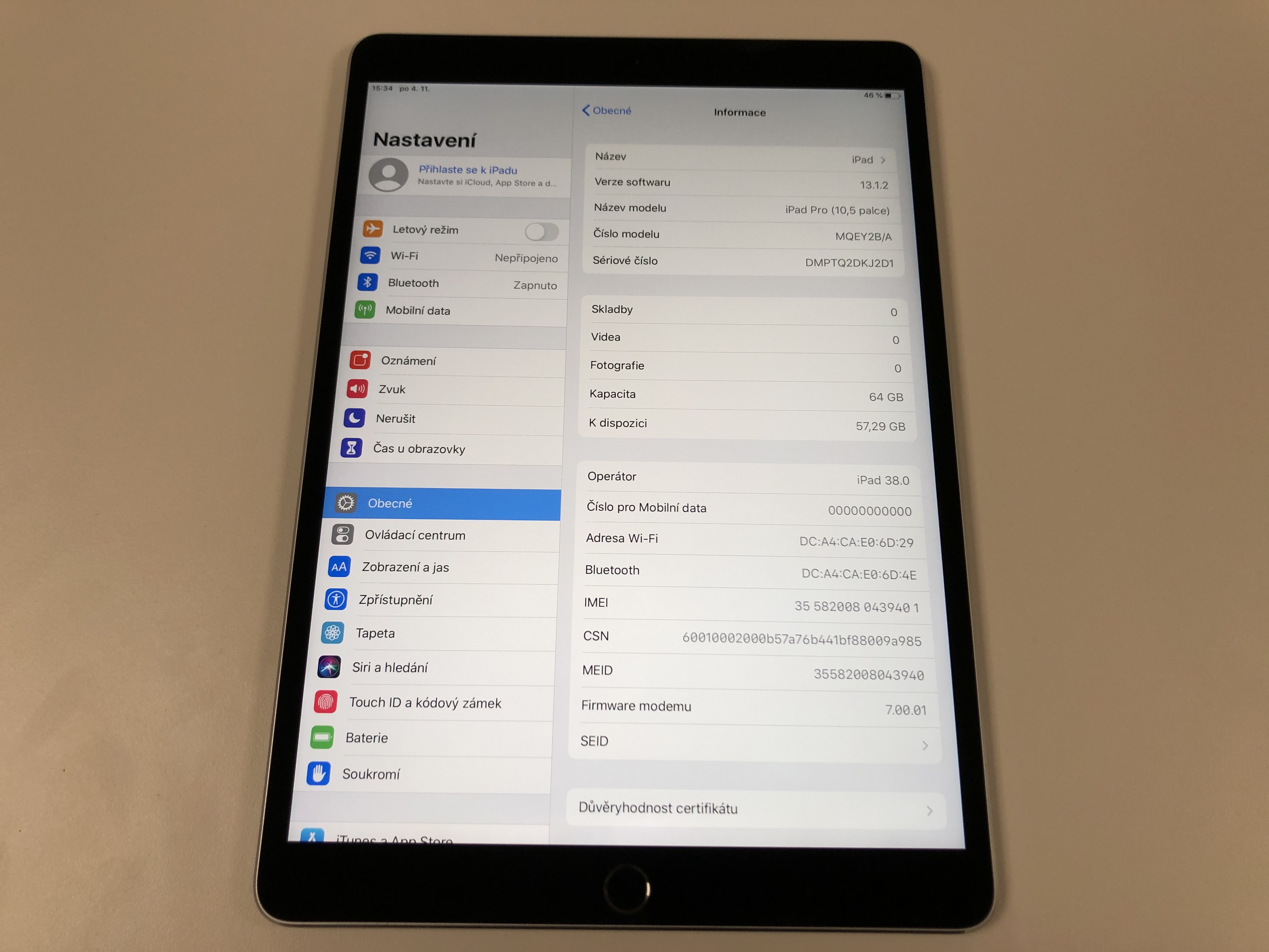 Apple iPad Pro 10,5" 64GB Space gray