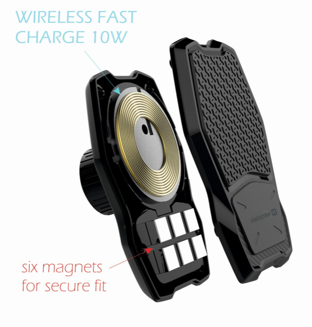 Magnetická bezdrátová nabíječka do auta SWISSTEN