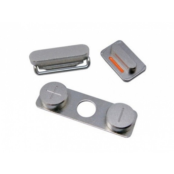 Náhradní postranní tlačítka pro Apple iPhone 5 (Hlasitost + Zapnutí / vypnutí + Ztlumení) - bílá (White)